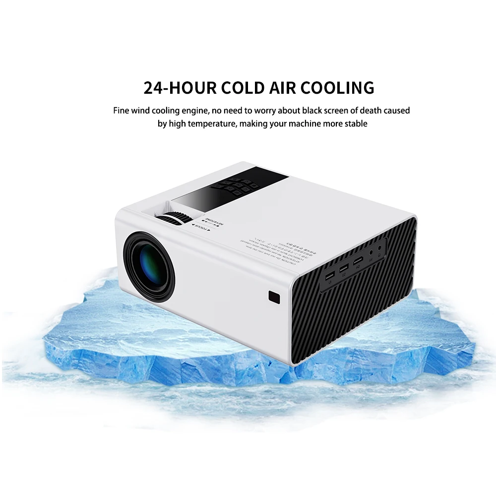 VCHIP Y6 Mini Projector For Home Theater Supports 1080P WiFi TV LED HDMI USB Portable Media Player Smart Phone Beamer With Gift |