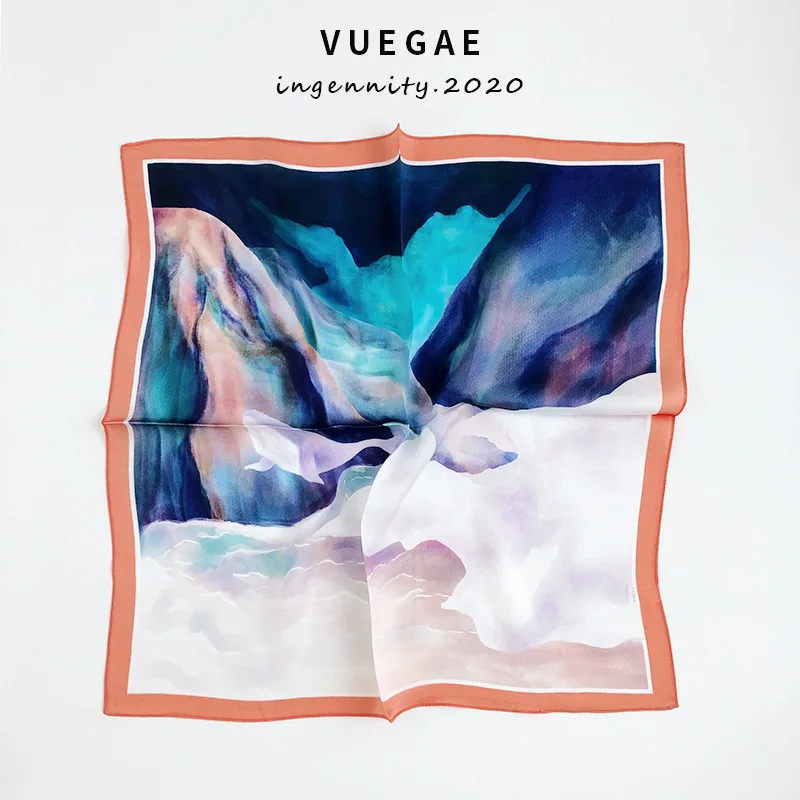 

Новые шелковые шарфы небольшие Квадратные Платки для женщин, корейские, весна и осень