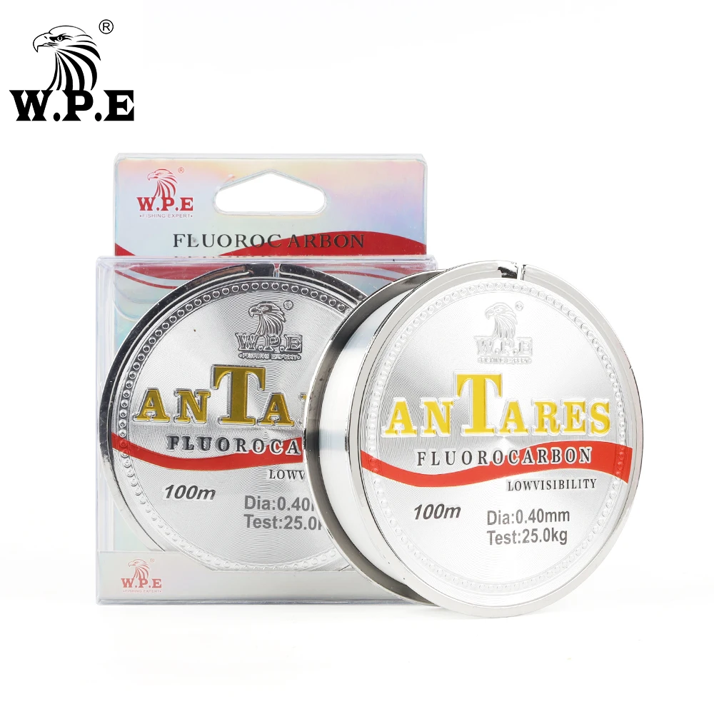 W.P.E Brand New ANTEROS Fishing Line 0.20mm-0.60mm Fluorocarbon Coated Fishing Line 100m 10KG-41KG Carbon Fiber for Carp Fishing