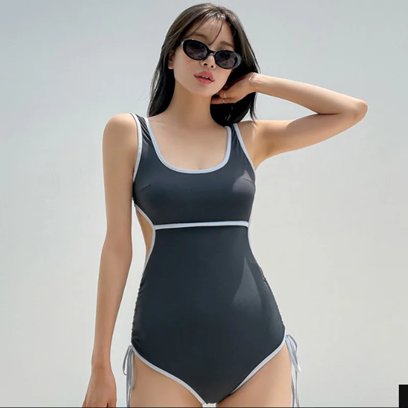 

2023 New Arrival Back Bowknot with Drawstring Fashion Monokini Sexy One Piece Swim Suits Trajes De Baño Women Beach Swimsuit