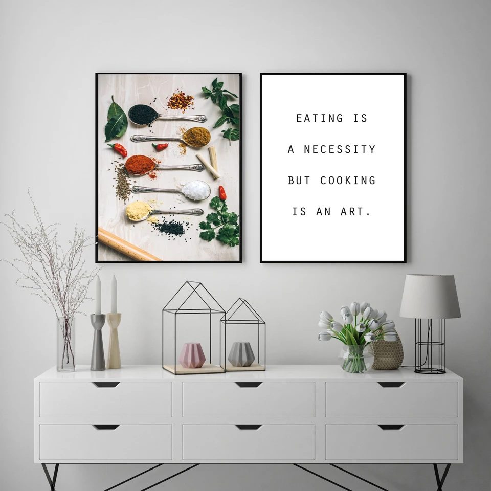 Картина на холсте ложка зерна специи искусство приготовления пищи украшение для