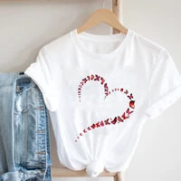 women printing butterfly 90s sweet love kawaii valentines day fashion clothes print tee top tshirt female graphic t shirt