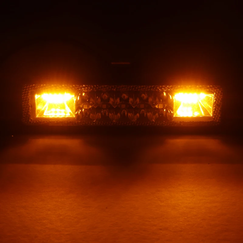

Mayitr 1pc 48W Car White Amber 3030 COB 16 LED Strobe Flash Work Light Bar Warning Fit For Offroad SUV