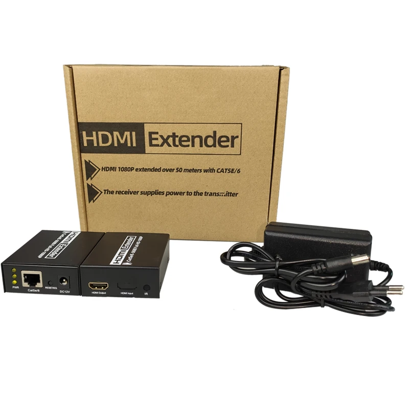 1080P 50m удлинитель-расширитель hdmi передатчик приемник TX/RX удлинитель по Cat5e/Cat6 UTP кабель RJ45 LAN Ethernet