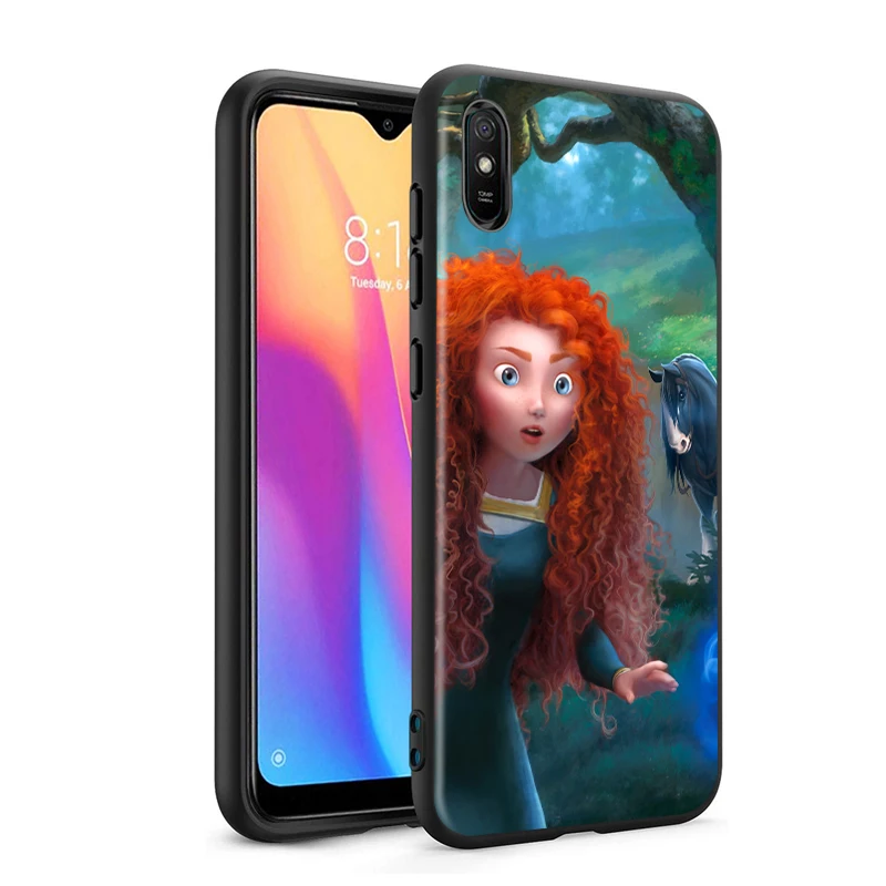 

Merida Brave Disney Princess for Xiaomi Redmi 10X Pro 9C 9A 9T 9 GO K40 K30 Ultra K20 8 7 S2 6 5 4X Pro Soft Black Phone Case