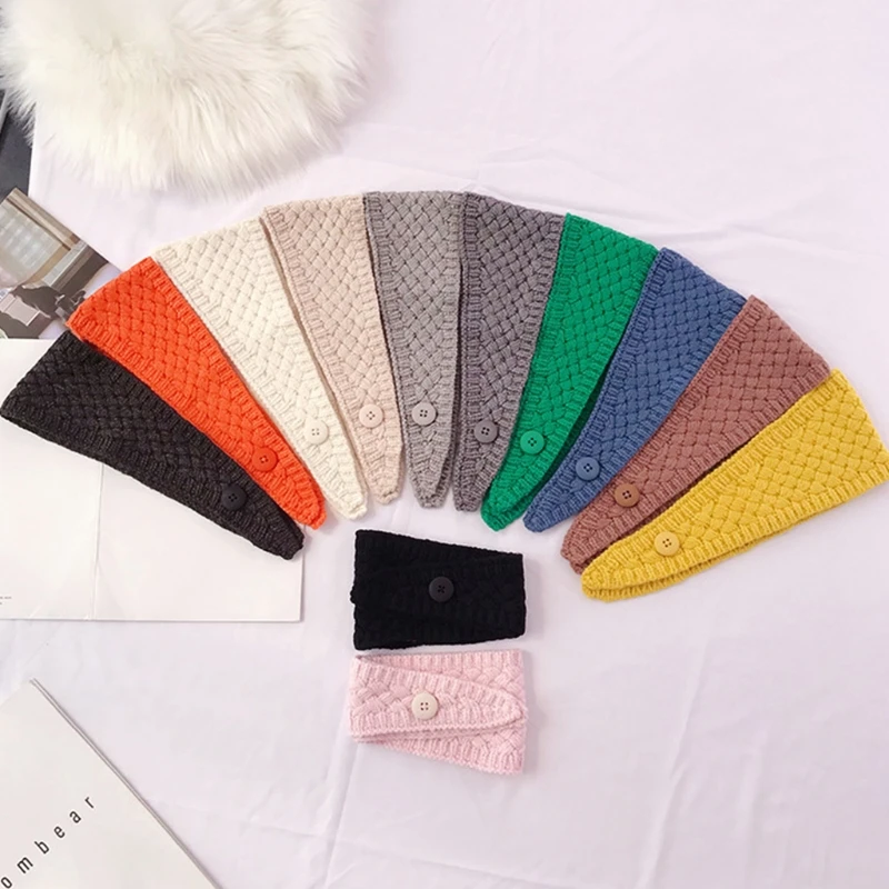 Накладной воротник Женский трикотажный шарф с пуговицами зимний ветрозащитный |