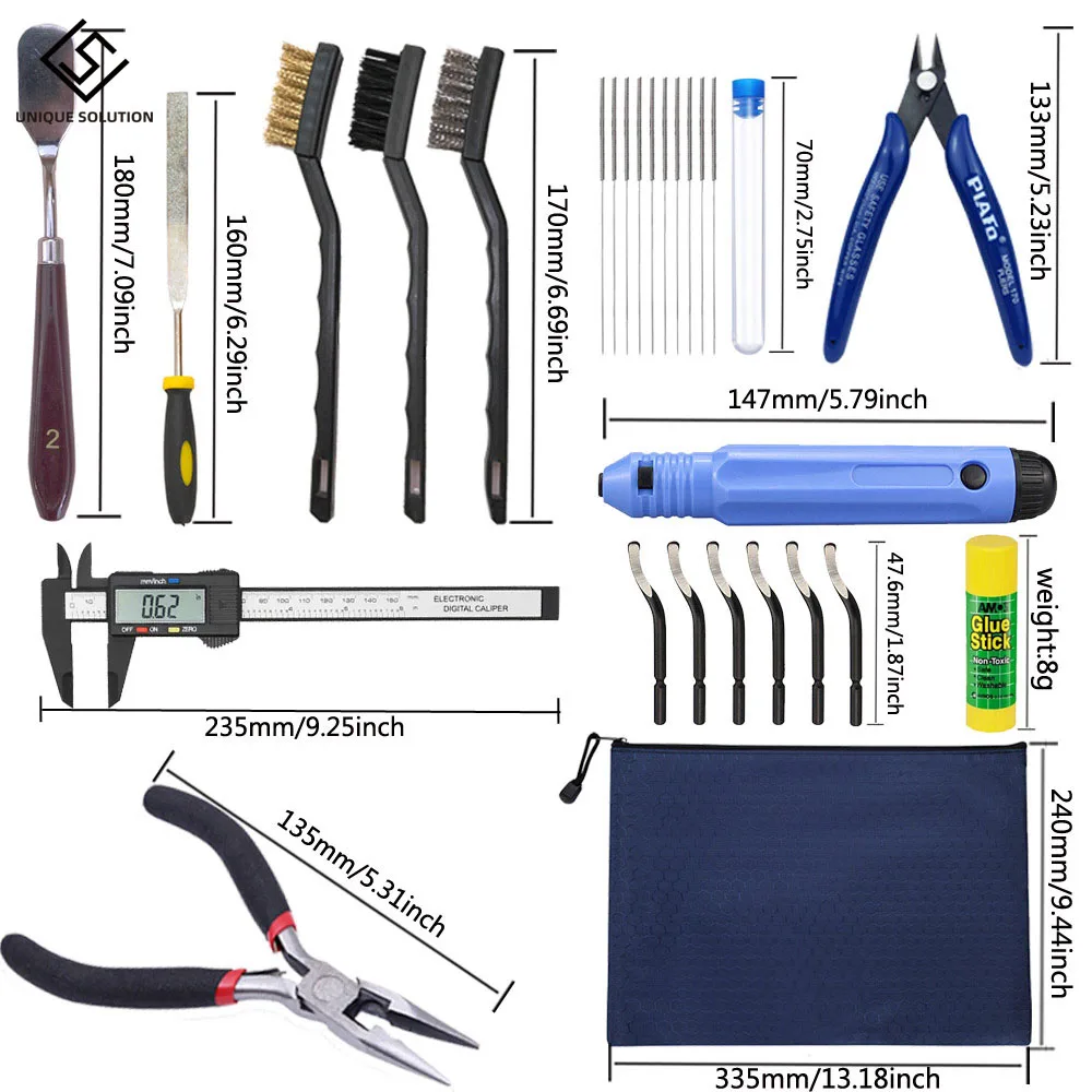 3D printer parts Print Removal Tools kit complete print finishing tool Retouch Use for 3d PLA resin model | Компьютеры и офис
