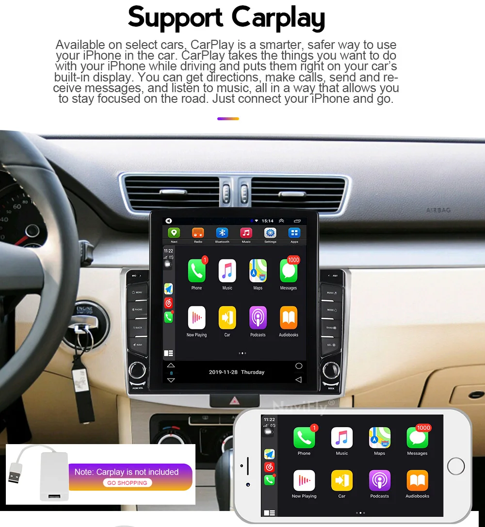 Navifly 2.5D 9 7 &quotTesla style для Kia RIO 3 K2 2011 - 2015 Android радио Автомобильный мультимедийный