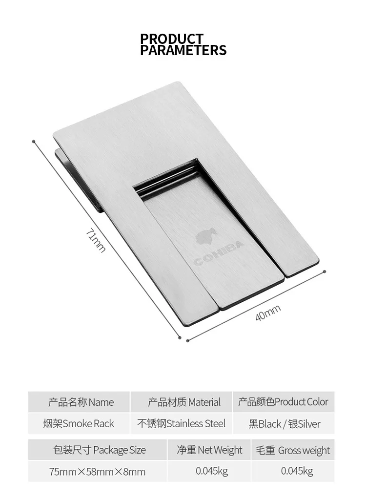 Cigar holder portable tripod cigarette stainless steel folding simple fashion trend display cigar | Дом и сад