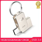 Флеш-накопитель USB Type-C, USB 128, 16 ГБ, 32 ГБ, OTG, металлический флеш-накопитель, 64 ГБ, ГБ, высокоскоростная флешка, мини-флешка, карта памяти