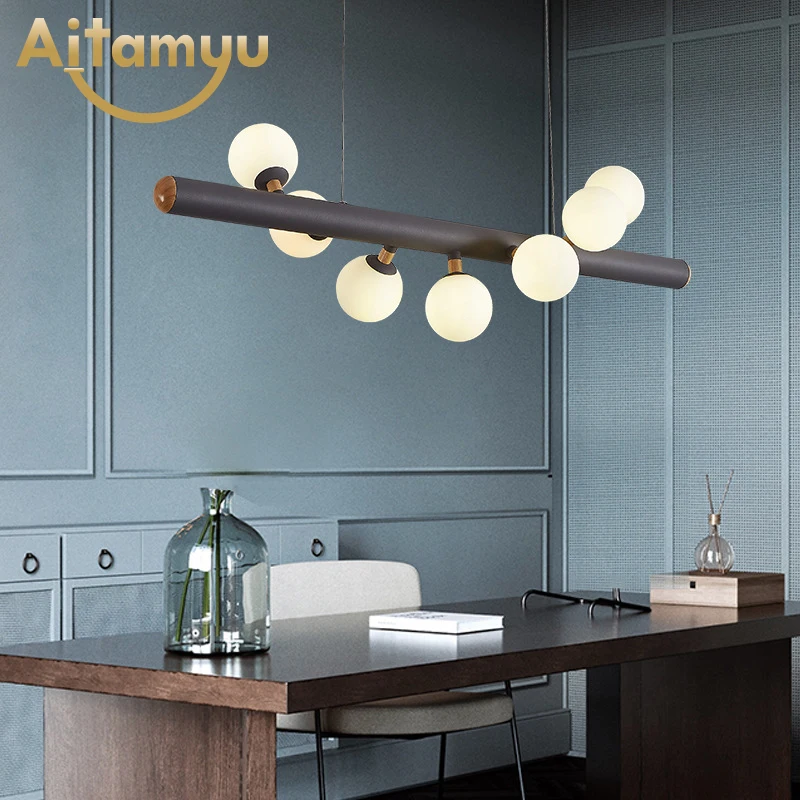 Современный светодиодный подвесной светильник для столовой деревянная люстра