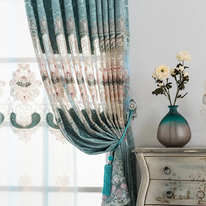 European Style Curtains for Living Room Luxury Lace Bedroom Chenel Shades | Дом и сад