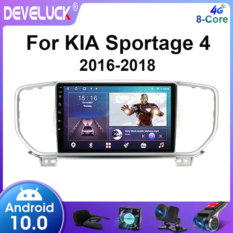 

Автомагнитола 2 Din, Android 10,0, мультимедийный видеоплеер для KIA Sportage 4 2016-2018, GPS-навигация, Carplay, Авторадио 2 Din