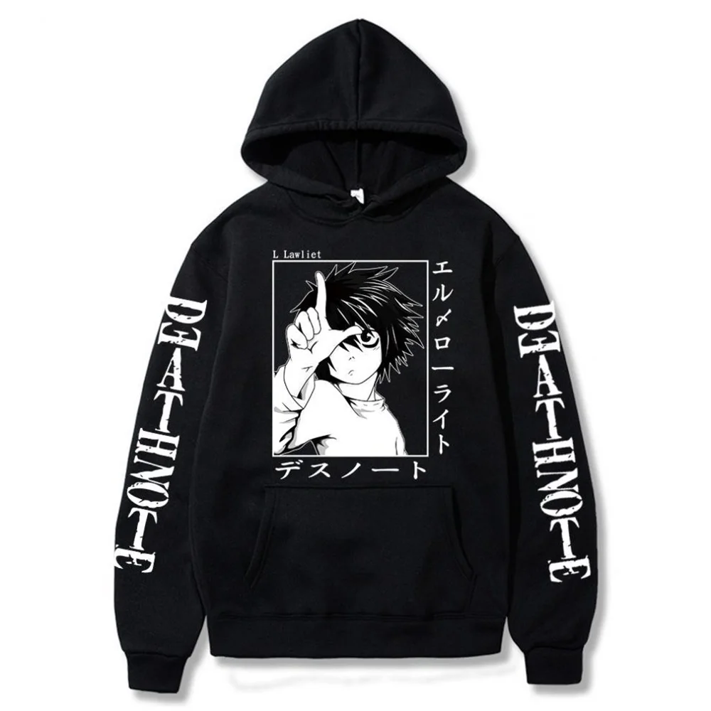 

Harajuku Hip Hop Hooded Female Hoodies Anime Death Note Hoodie Women Funny Pullover Sweatshirts Hooded Sweatshirts Women's Track