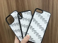10pcslot sublimation blank phone cover rubber tpu case for iphone 7 8 xs max xr 11 12 pro max7plus with aluminum inserts