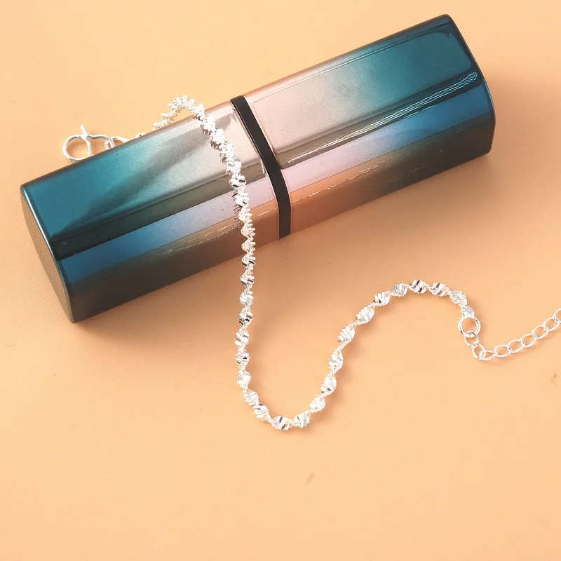 

High Quality Silver Color Twisted Chain Bracelet European and American Charm Bracelets For Women Simple Fashion Jewelry Gifts