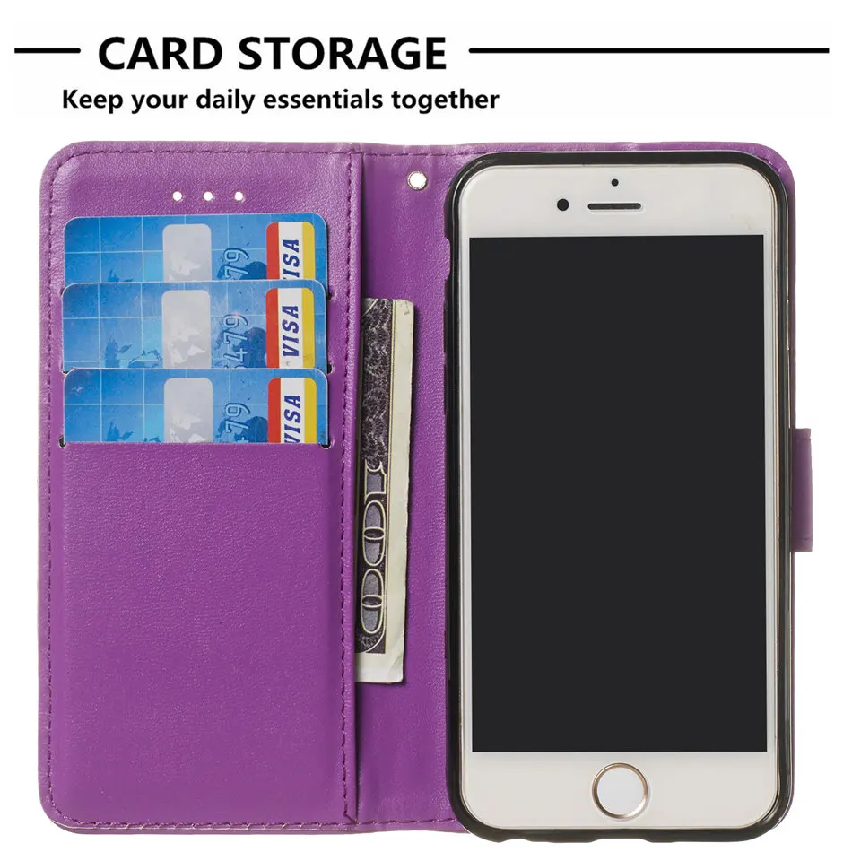 For iphone 12 2020 SE 6 6s 7 8 Plus 5 5s X Xs Xr 11 Pro Max Retro Leather Case Card Pocket Business Phone Back Cover E01D | Мобильные