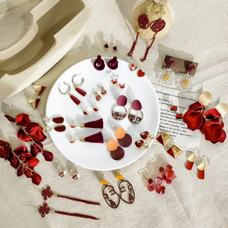 Женские Висячие серьги с кисточками длинные геометрические в Корейском стиле