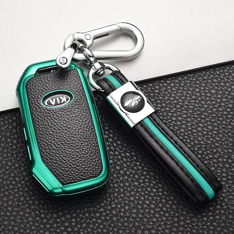 

For Kia Ceed Sorento Cerato Forte 2018 2019 Sportage R Auto Accessories Soft TPU Dermatoglyph Car Smart Key Case Protect Cover