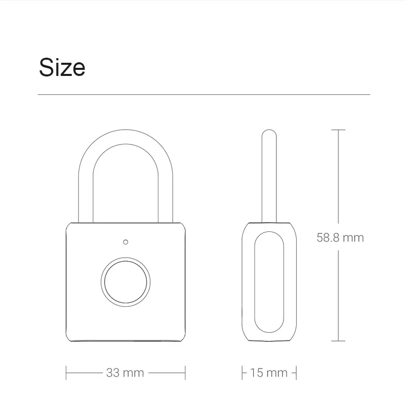 Xiaomi Smart Fingerprint Padlock Kitty USB Водонепроницаемый Электронный замок с отпечатком пальца домашний Противоугонный багажный чехол предохранительный висячий замок