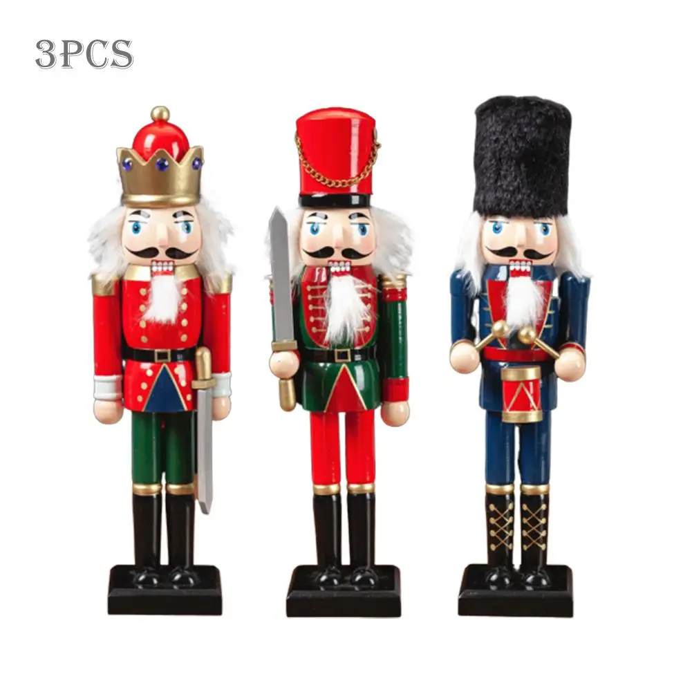 Высокое качество 3 шт. Рождественский деревянный Щелкунчик солдат ювелирные