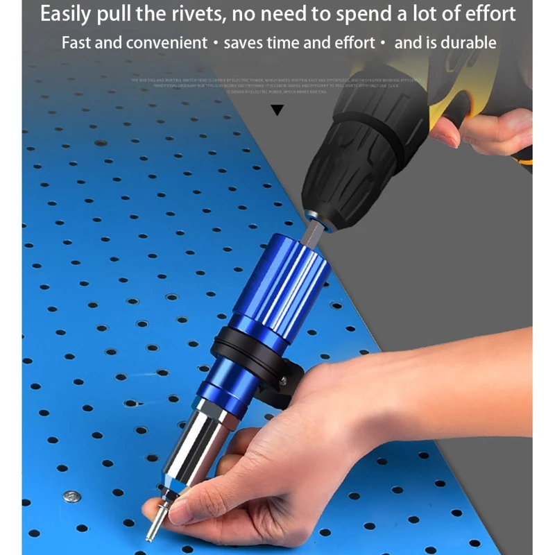 

Cordless Electric Riveter 2.4-4.8mm Nut Pull Riveting Tool Conversion Connector