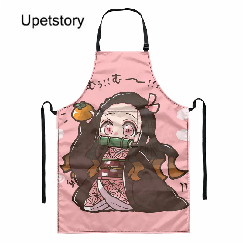 

Upetstory Chefs Restaurant Baking Aprons Demon Slayer Nezuko Anime Apron Long Fashion Cooking Bibs for Women/Men Home Pinafore