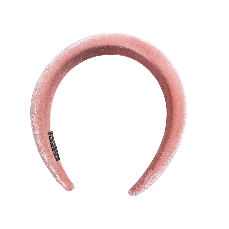 

Classic Flannel Hair Hoop Autumn Winter Elastic Head Hoop Solid Thick Sponge Headbands Non-Slip Hairband Wide Side Headdress