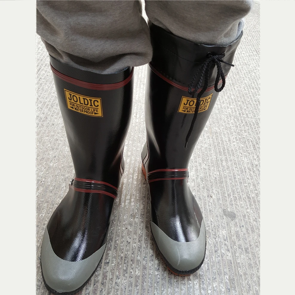 Качественные резиновые сапоги белые большой размер водонепроницаемые длинные