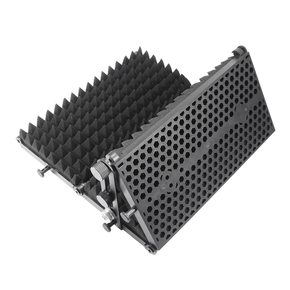 

NEW Foldable Steel Microphone Isolation Portable Cover Microphone Recording Sound Insulation Board Suitable For Recording Studio