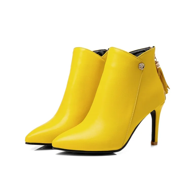 Женские ботинки с металлической отделкой большие размеры 9 10 11 16|Сапоги до колена|