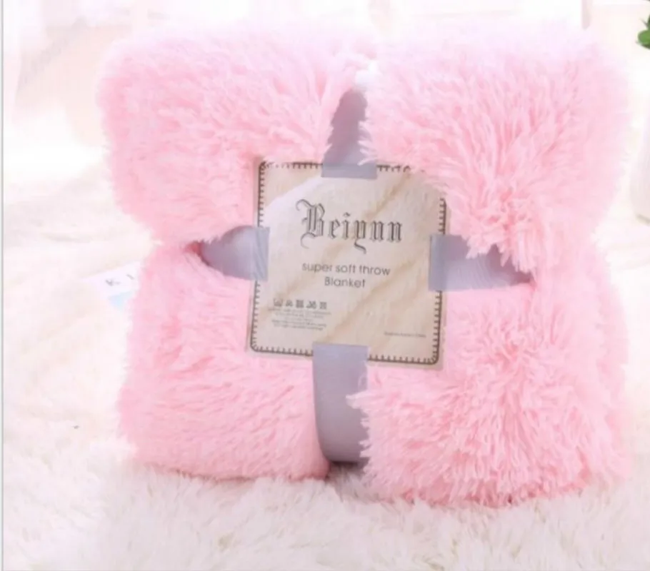 Ультраплюшевое декоративное покрывало из искусственного меха мягкое белое