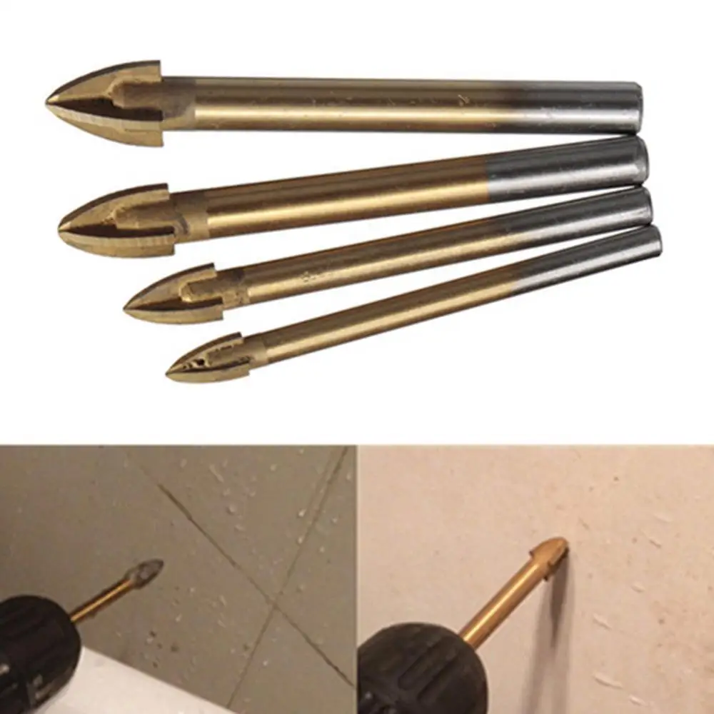 

6 81012mm Drill Bit Tungsten Carbide Cross Spear Head Tools Tile Glass Ceramics Drilling Machine