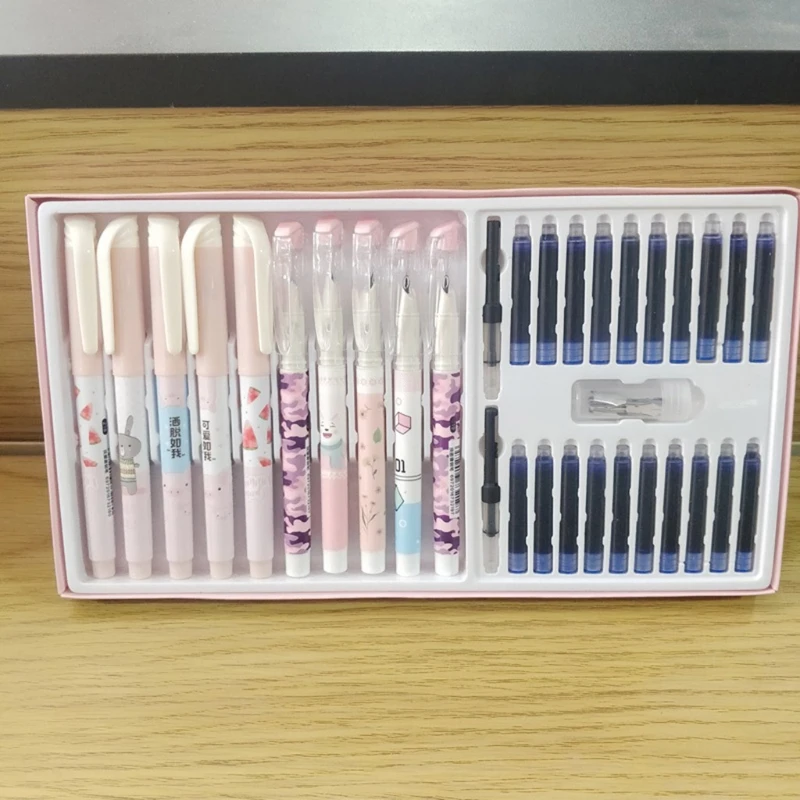 Набор перьевых ручек с чернильными мешками и поглотителем чернил | Канцтовары