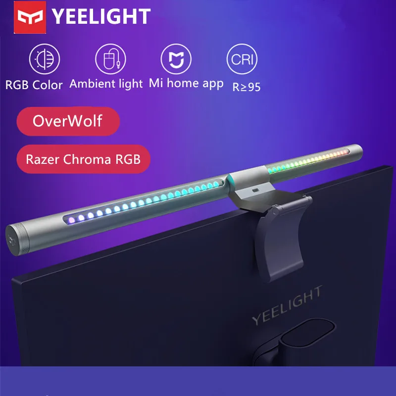 Световая панель Yee Pro с защитой глаз, приглушаемый светильник для чтения, компьютерная Светодиодная лампа с дисплеем, подвесной светильник д...