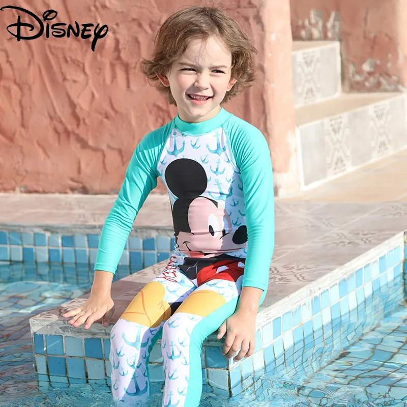 

Original Disney Mickey Mouse Spiderman Children's Surfing Suit Boys Girls One-Piece Swimsuit Sunscreen Cartoon Swimsuit