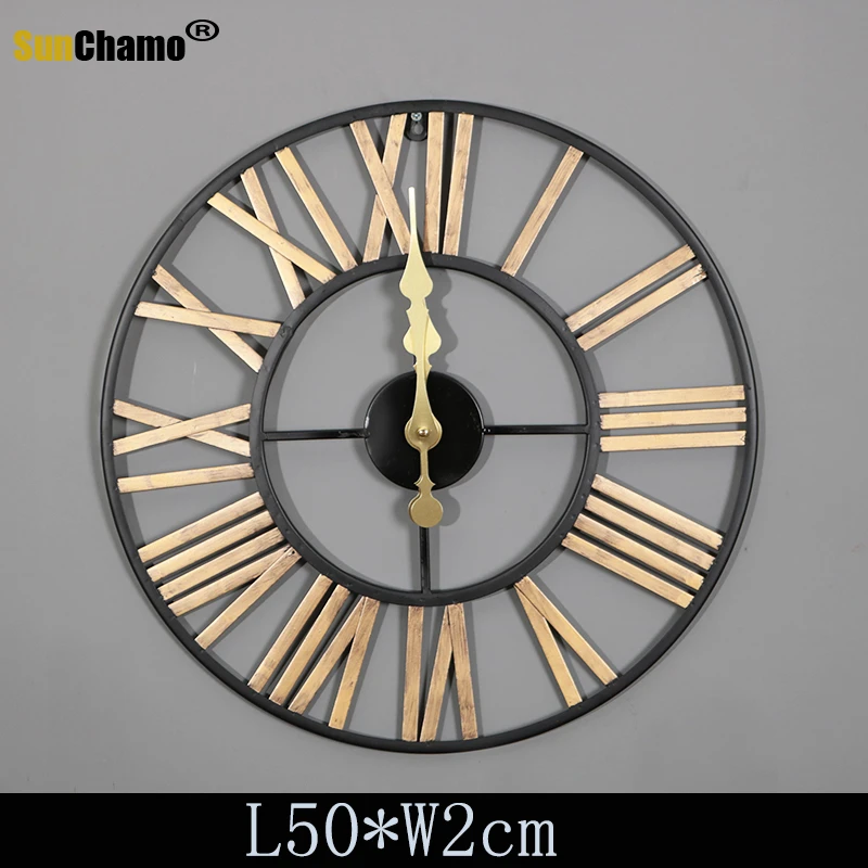 68 cm Iron Wall Clock American Country Retro Industrial Wind Bar Cafe Decoration Color Wall-mounted Creative Home Decor Crafts | Дом и сад