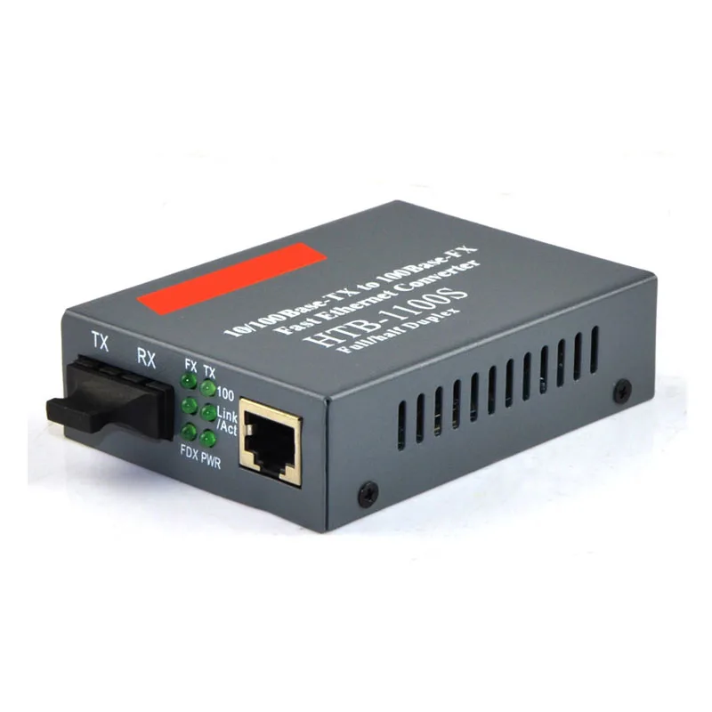 

NetLINK HTB-1100S A/B Optical Media Converter 25KM SC Port RJ45 Adaptive 10/100Mbps Single-Mode Single Fiber WDM