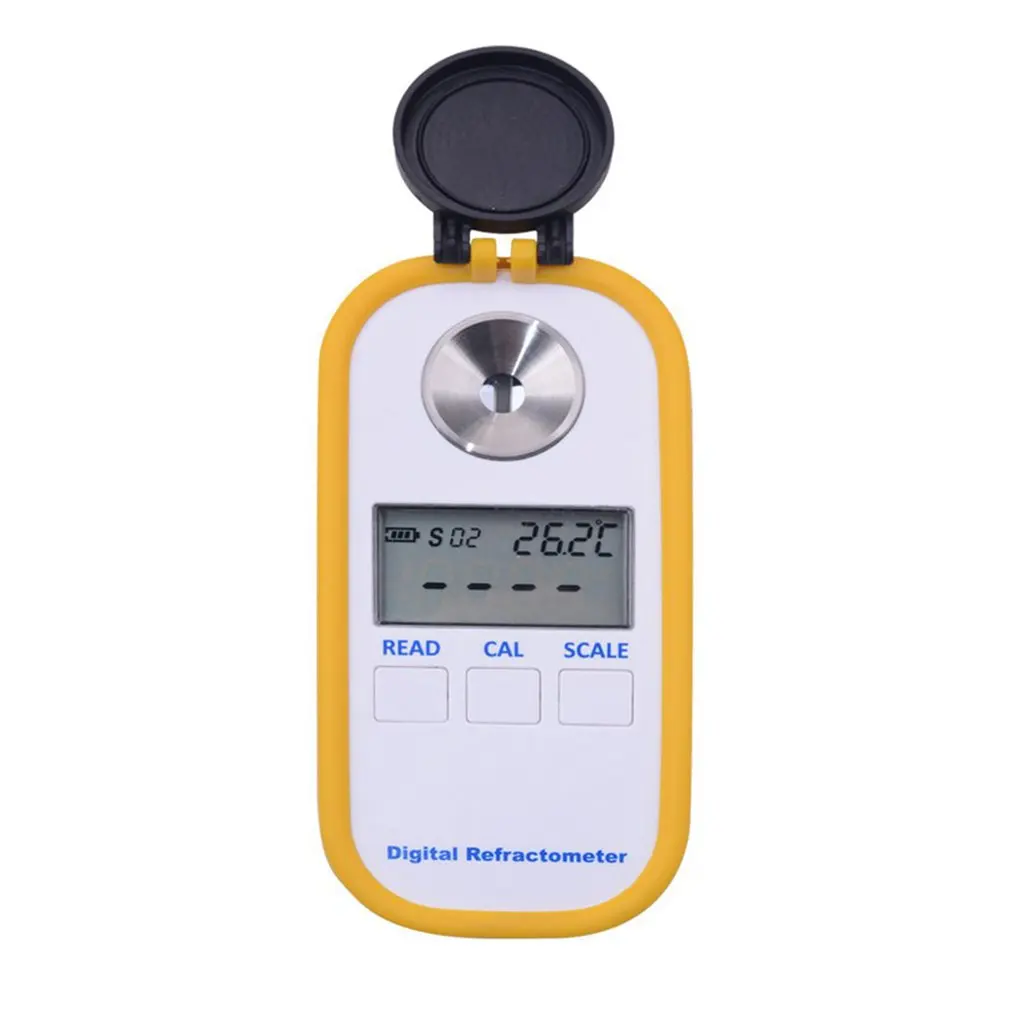 

Цифровой рефрактометр для мёда 4 в 1 портативный Цифровой рефрактометр для мёда 0-90% Ручной Карманный измеритель концентрации меда и сахара
