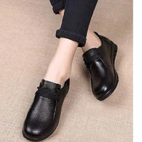designer women ballet flats black genuine leather loafers casual shoes 2020 new low heel chaussure