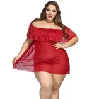 Женская обувь большого размера сексуальное платье с v-образным воротом, женское белье Ночное платье без рукавов Женская атласная ночная рубашка размера плюс Прозрачная Кружевная одежда для сна