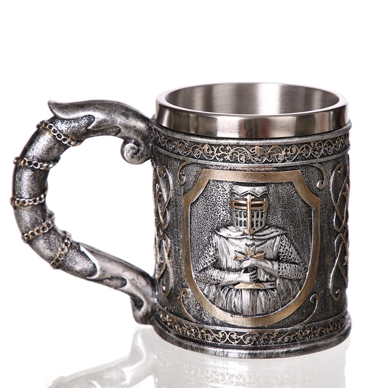 Кофейная кружка в средневековом стиле Templar Crusader Knight Suit Of Armor the Cross Beer Stein Tankard | Дом и