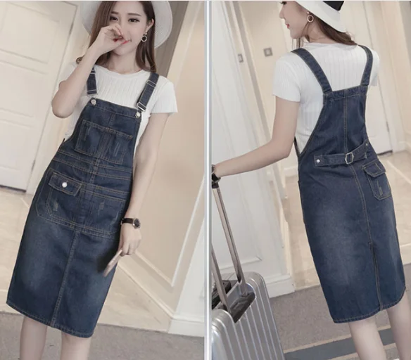 Женский джинсовый комбинезон средней длины элегантная Милая Повседневная