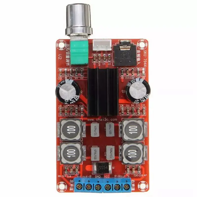 Лидер продаж плата цифрового усилителя мощности Tpa3116D2 2X50W от 5 В до 24