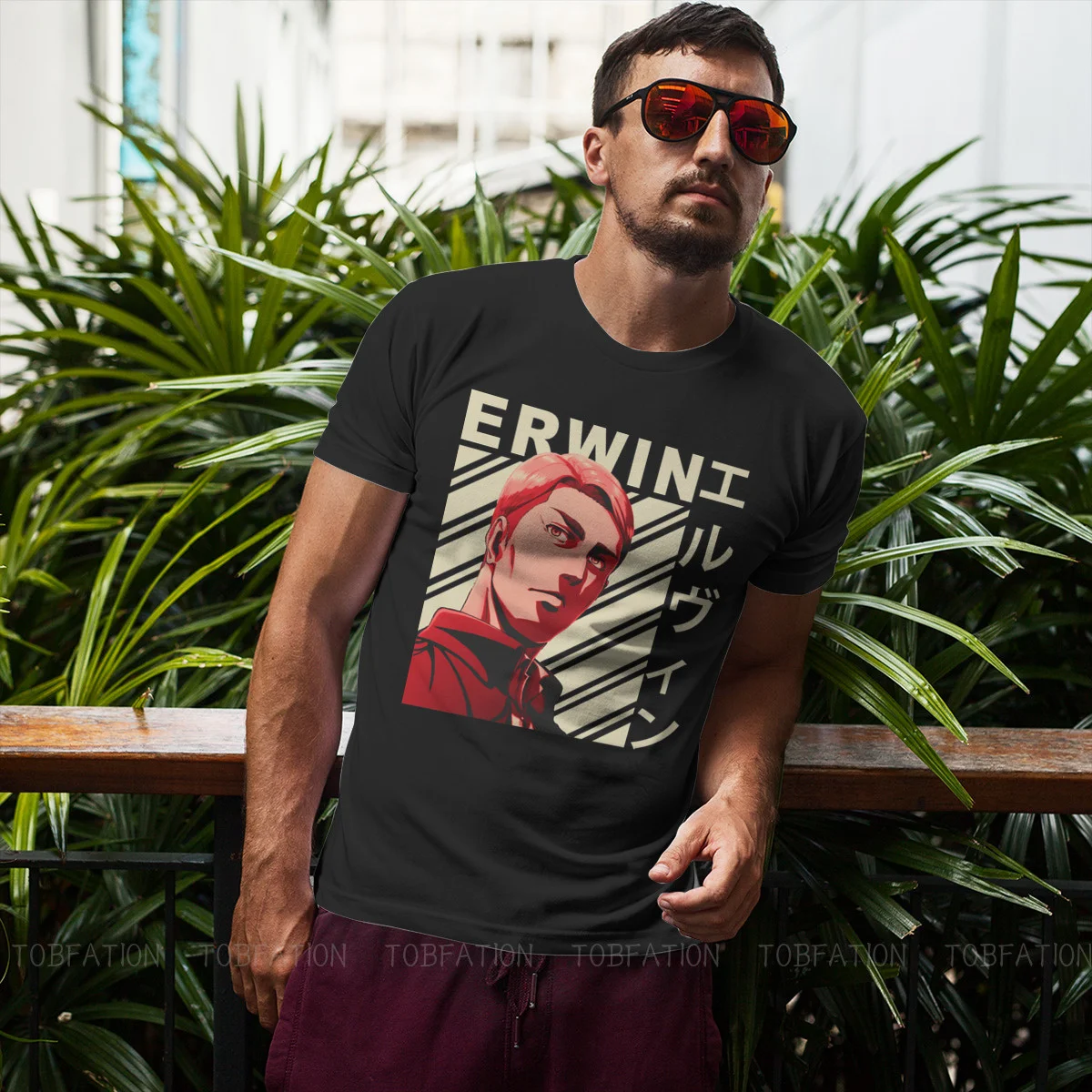 Забавная винтажная Мужская футболка с рисунком атаки на Титанов Эрвин Смит