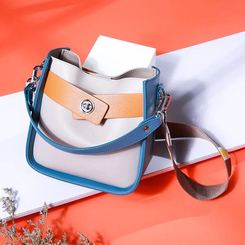 ALNEED сумка-мешок из натуральной кожи для женщин 2018 модная сумка коровья кожа сумки