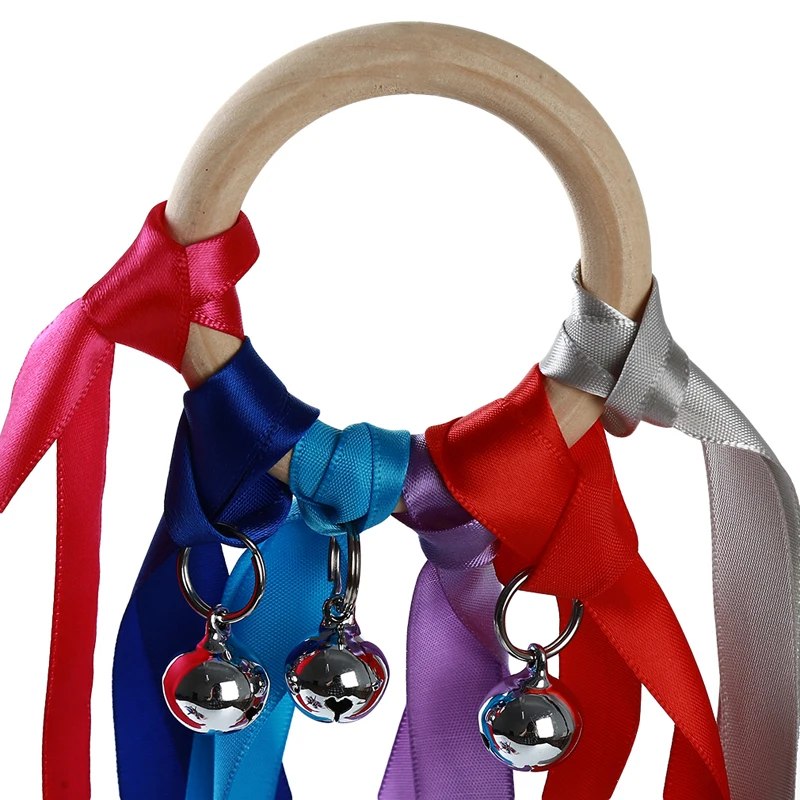 

New Rainbow Streamers Ribbon Splice Colorful Dance Ribbon Art Gymnastics Ribbon Ballet Streamer Baby Toy Sports 5pcs/pack