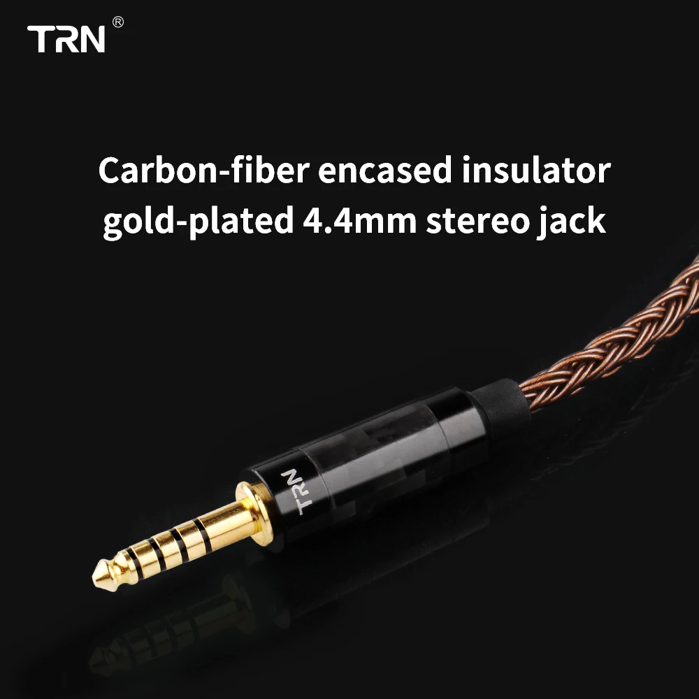 

TRN 4.4MM MMCX plug 16 Core Silver Plated Cable HIFI Headset Upgrade Cable Balanced Cable For 4.4MM Earphones