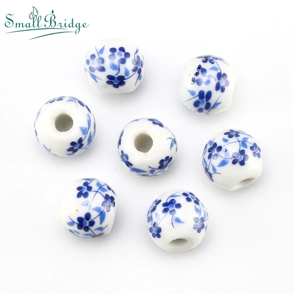 

8 10 mm Retro colour Ceramic Beads for Making Jewelry DIY Bracelet Accessories Smooth Pattern Porcelain Beads Wholesale T201