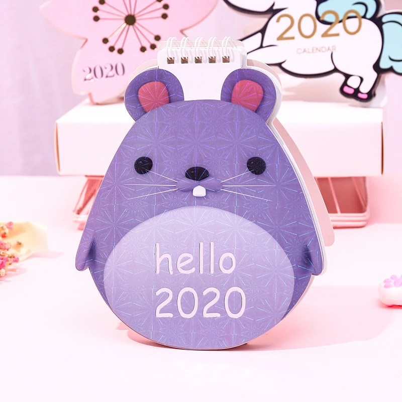 Kawaii, мультяшный настольный календарь, креативный, милый, мини,, настольный календарь, подарок, офисный, для программы, для школы, планировщик, стационарные принадлежности, 00023